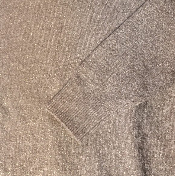 H&M Sparkling Gold Knit Loose Pullover Sweater, M - Picture 6 of 8